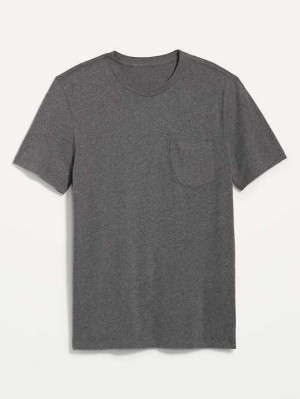 Old Navy Soft-Washed Chest-Pocket Crew-Neck T-Shirt Grey | WOI761289