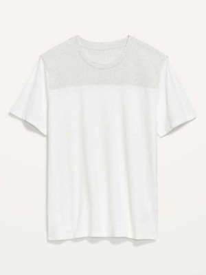 Old Navy Soft-Washed Color-Block Football T-Shirt White / Grey | HFT854102