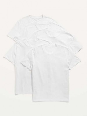 Old Navy Soft-Washed Crew-Neck T-Shirt 5-Pack White | QUK436107