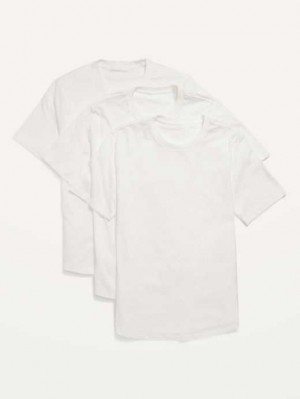 Old Navy Soft-Washed Curved-Hem T-Shirt 3-Pack White | RUD307541