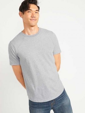 Old Navy Soft-Washed Curved-Hem T-Shirt Grey | BJF650932