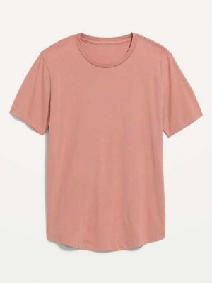 Old Navy Soft-Washed Curved-Hem T-Shirt Pink | XSW521639