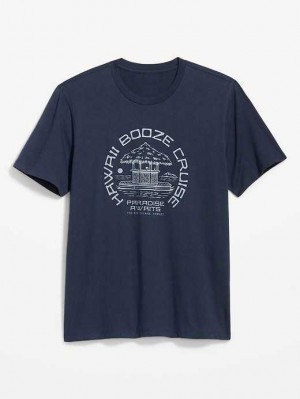 Old Navy Soft-Washed Graphic T-Shirt Navy | BXL970186