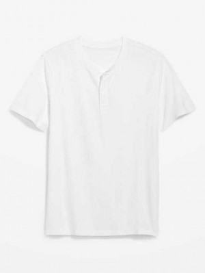 Old Navy Soft-Washed Short-Sleeve Henley T-Shirt White | MLW391685