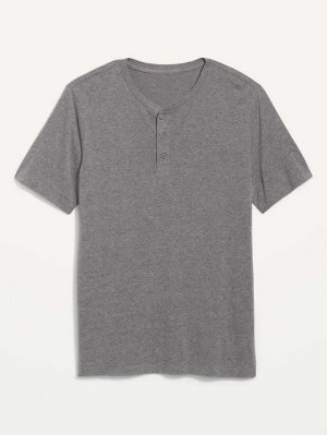 Old Navy Soft-Washed Short-Sleeve Henley T-Shirt Grey | CBQ039467