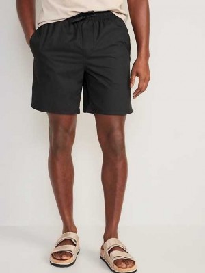 Old Navy Solid Swim Trunks Black | BZE375420