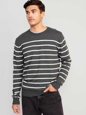 Old Navy Striped Crew-Neck Sweater Grey | YNA431679