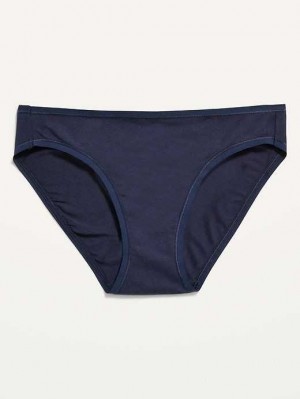 Old Navy Supima Cotton-Blend Bikini Underwear Navy | QKB976258