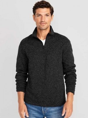 Old Navy Sweater-Knit 1/4-Zip Pullover Black | IBC142809