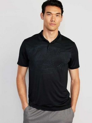 Old Navy Tech Core Polo Black | ZOW346279