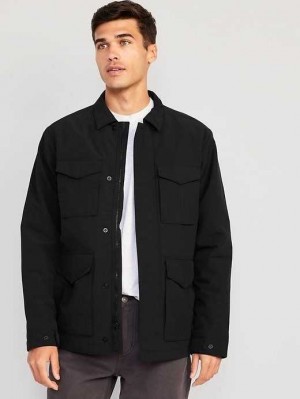 Old Navy Tech Utility Jacket Black | KOE931607