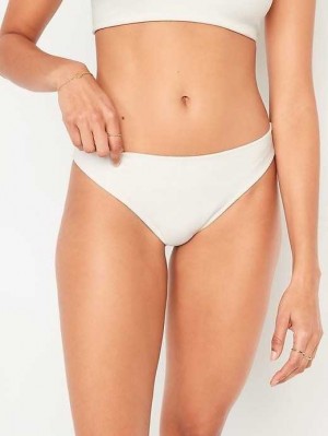 Old Navy Terry Classic Bikini Swim Bottoms Creme De La Creme | MJO839056