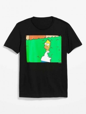 Old Navy The Simpsons Gender-Neutral T-Shirt Black | UKO367295