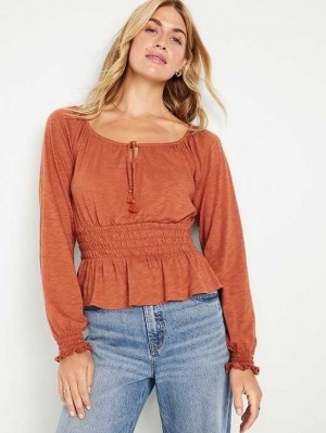 Old Navy Tie-Front Slub-Knit Top Umbria | UGL158079