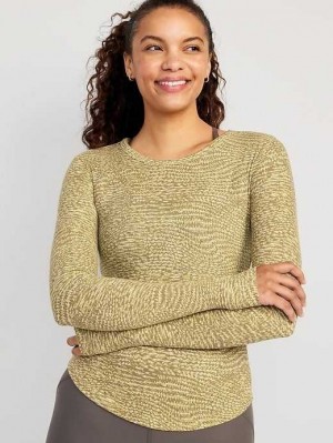 Old Navy UltraLite Fitted Rib-Knit Top Green | NWM975283