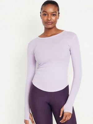 Old Navy UltraLite Fitted Rib-Knit Top Lavender | LJR015968