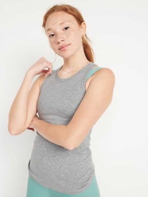 Old Navy UltraLite Rib-Knit Racerback Tank Top Grey | LIK087469