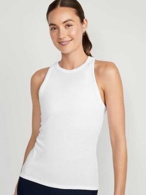 Old Navy UltraLite Rib-Knit Racerback Tank Top White | EMY518724