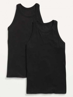 Old Navy UltraLite Rib-Knit Racerback Tank Top 2-Pack Black | DFG594016