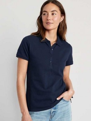 Old Navy Uniform Pique Polo Shirt Blue | OMH649805