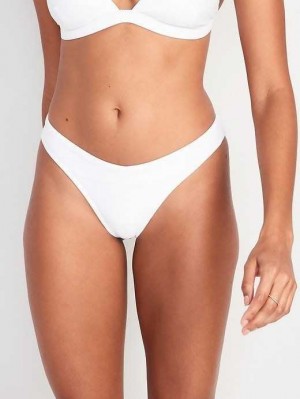 Old Navy V-Front French-Cut Bikini Swim Bottoms White | BUQ431956