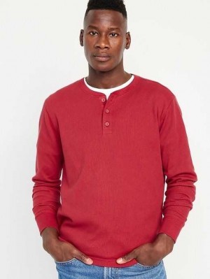 Old Navy Waffle-Knit Henley T-Shirt Brown | KXG158267