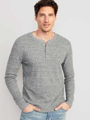 Old Navy Waffle-Knit Henley T-Shirt Grey | KNS456013