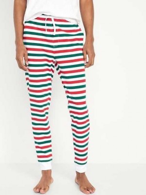 Old Navy Waffle-Knit Jogger Pajama Pants Seasonal Stripes | BJY638490