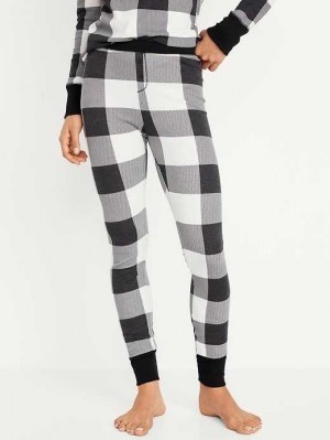 Old Navy Waffle-Knit Pajama Leggings Black | TJQ783016