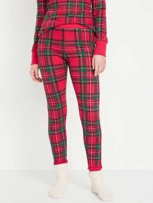 Old Navy Waffle-Knit Pajama Leggings Red | QWZ941026