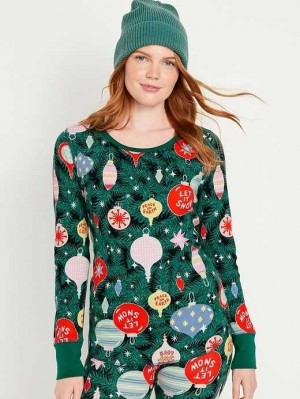 Old Navy Waffle-Knit Pajama Top Tinsel Town | KNM403689