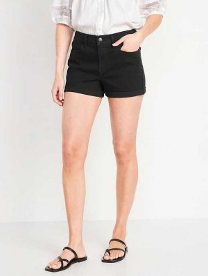 Old Navy Wow Black Jean Shorts Black | IRK713285