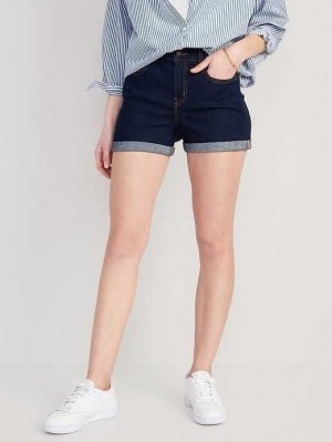 Old Navy Wow Jean Shorts Dark Wash | EAO463875