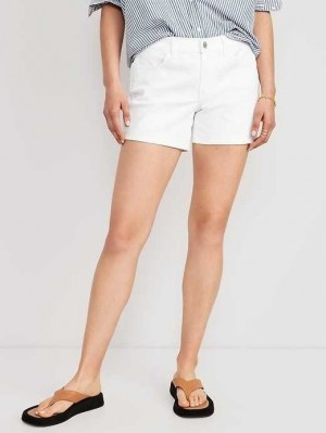 Old Navy Wow White Jean Shorts White | PLX187409