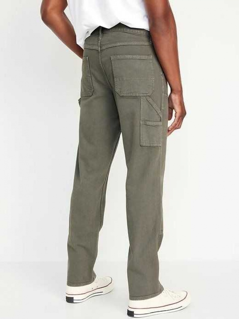 Old Navy 90's Straight Built-In Flex Workwear Carpenter Jeans Olive | UGI582947