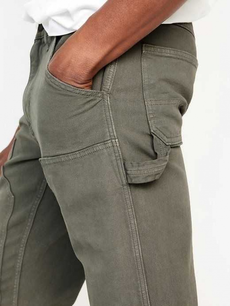 Old Navy 90's Straight Built-In Flex Workwear Carpenter Jeans Olive | UGI582947