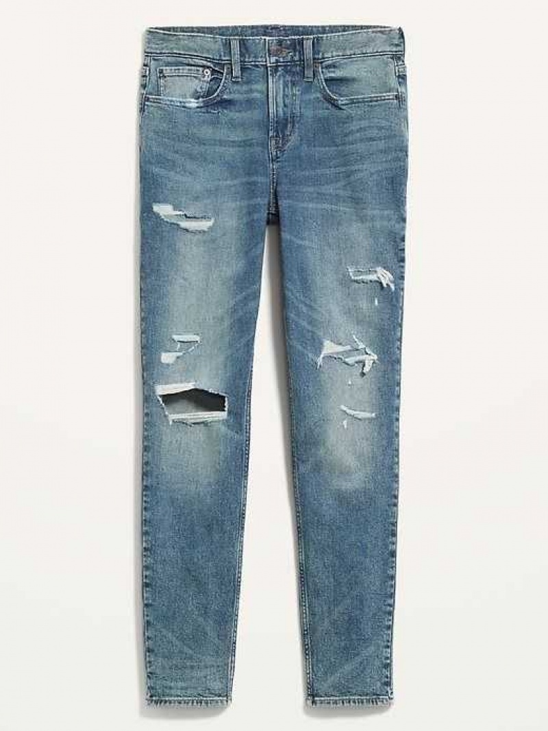 Old Navy Athletic Taper Jeans Light Destruction | QKS361582