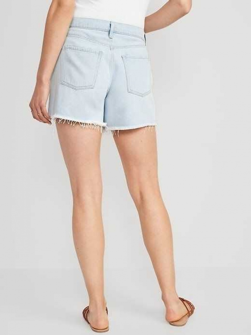 Old Navy Baggy Non-Stretch Cut-Off Jean Shorts Light Wash | QNT024951