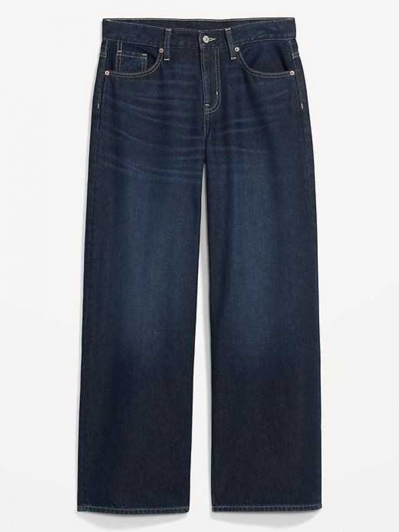 Old Navy Baggy Wide-Leg Non-Stretch Jeans Dark Wash | PFK571028