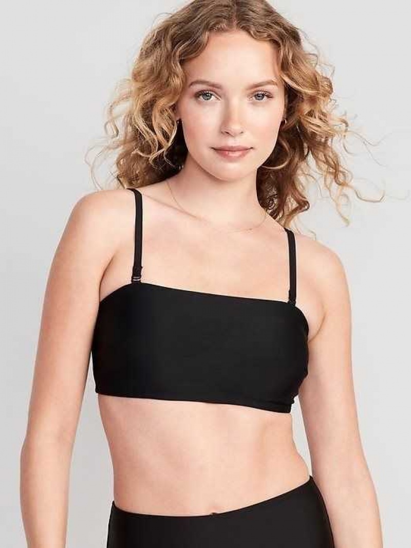 Old Navy Bandeau Swim Top Black | ZQE289461