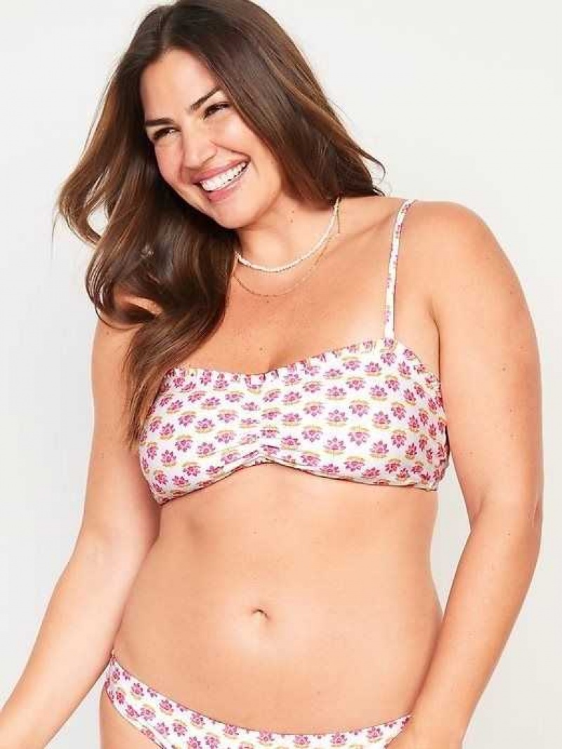 Old Navy Bikini Swim Bottoms White Flower | OMC805924