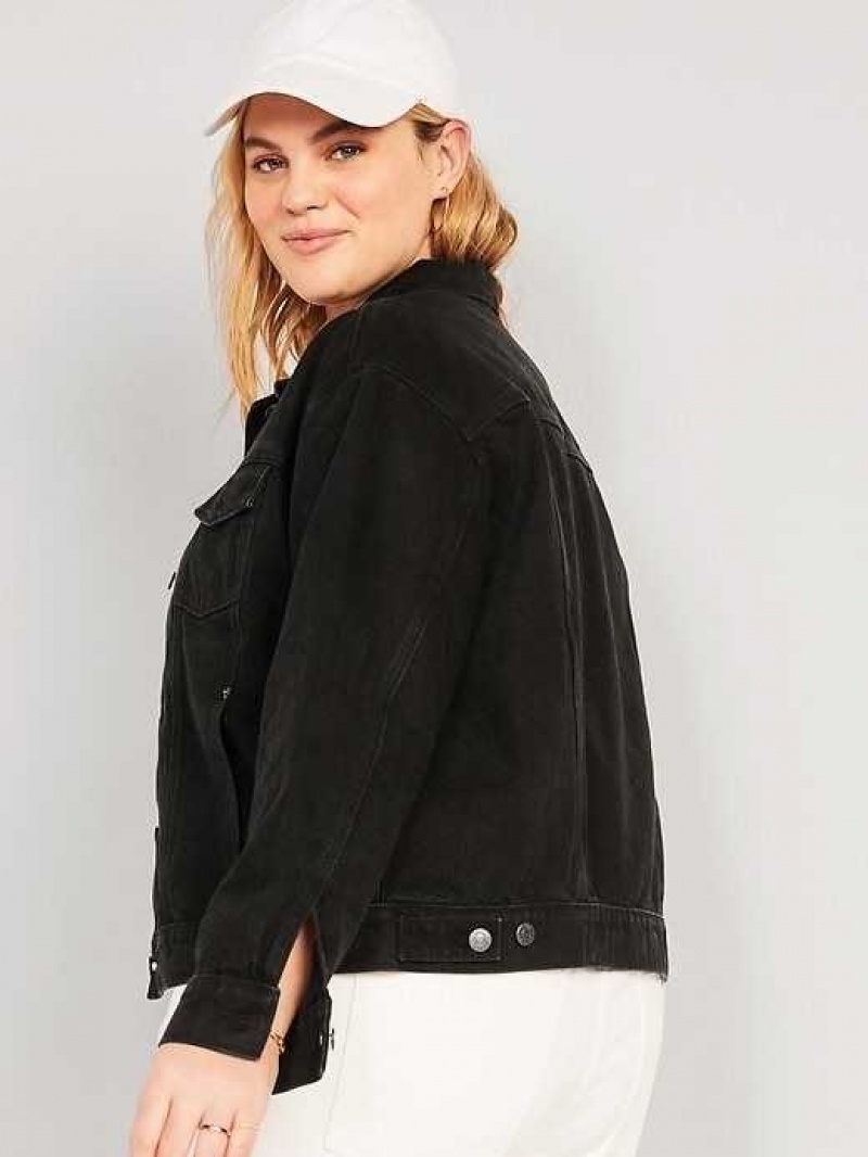 Old Navy Black-Wash Classic Jean Jacket Black | OIS794682