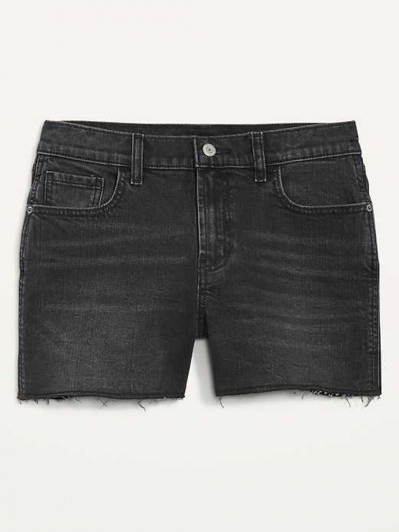 Old Navy Black-Wash Cut-Off Boyfriend Shorts -- 3-inch inseam Ember | DLH985013