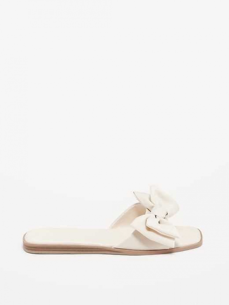 Old Navy Bow-Tie Slide Sandals Beige | HZB586731