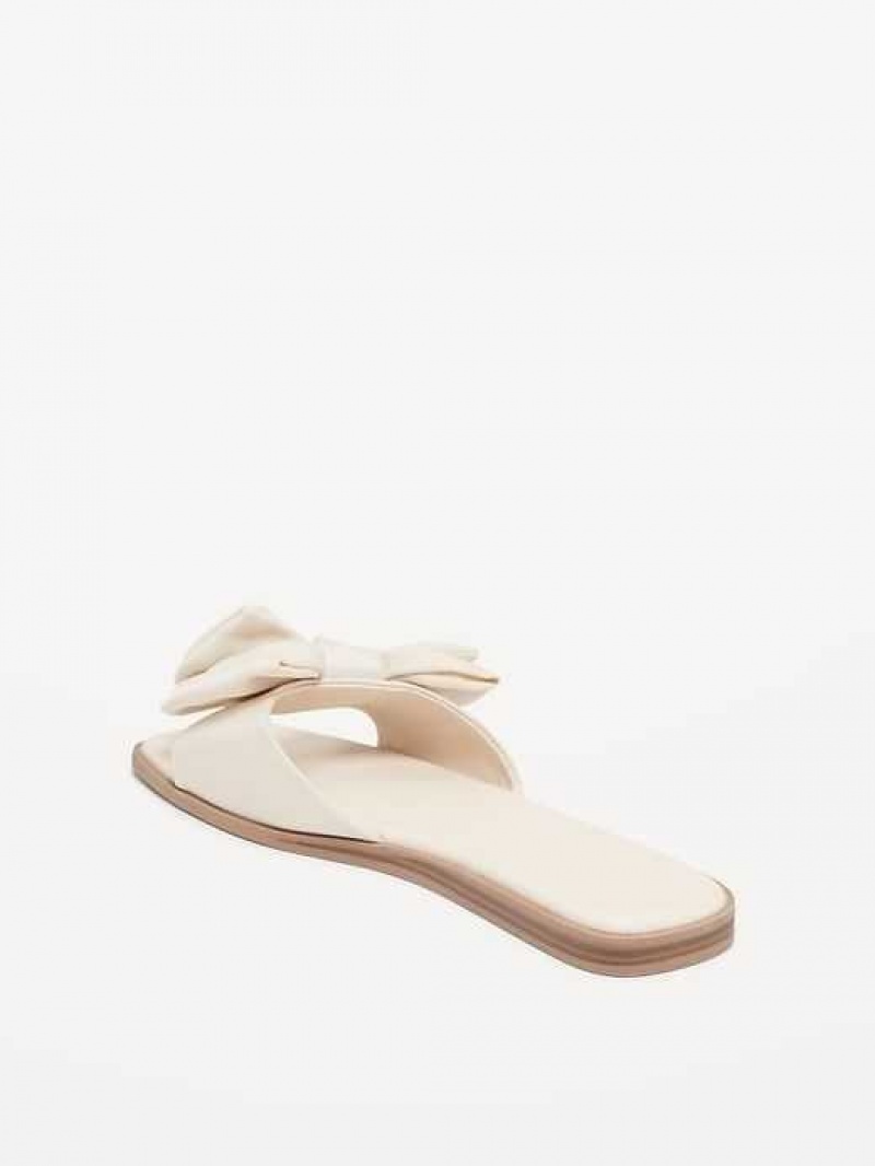 Old Navy Bow-Tie Slide Sandals Beige | HZB586731