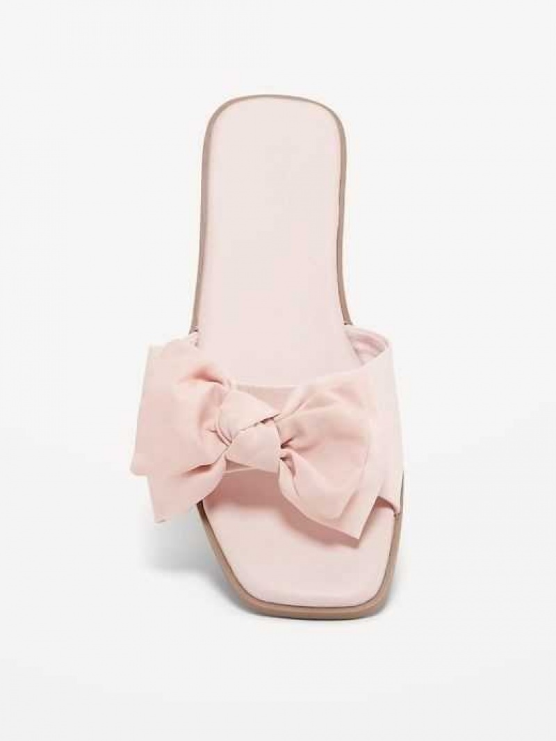 Old Navy Bow-Tie Slide Sandals Pink | QWL091653