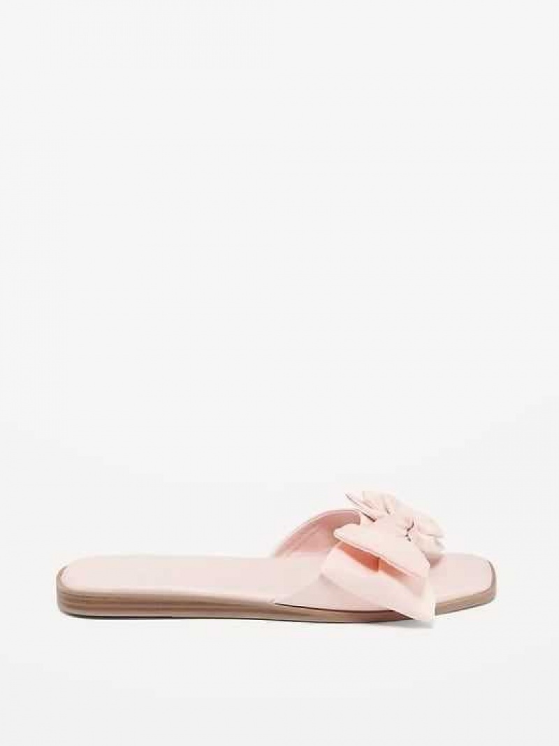 Old Navy Bow-Tie Slide Sandals Pink | QWL091653