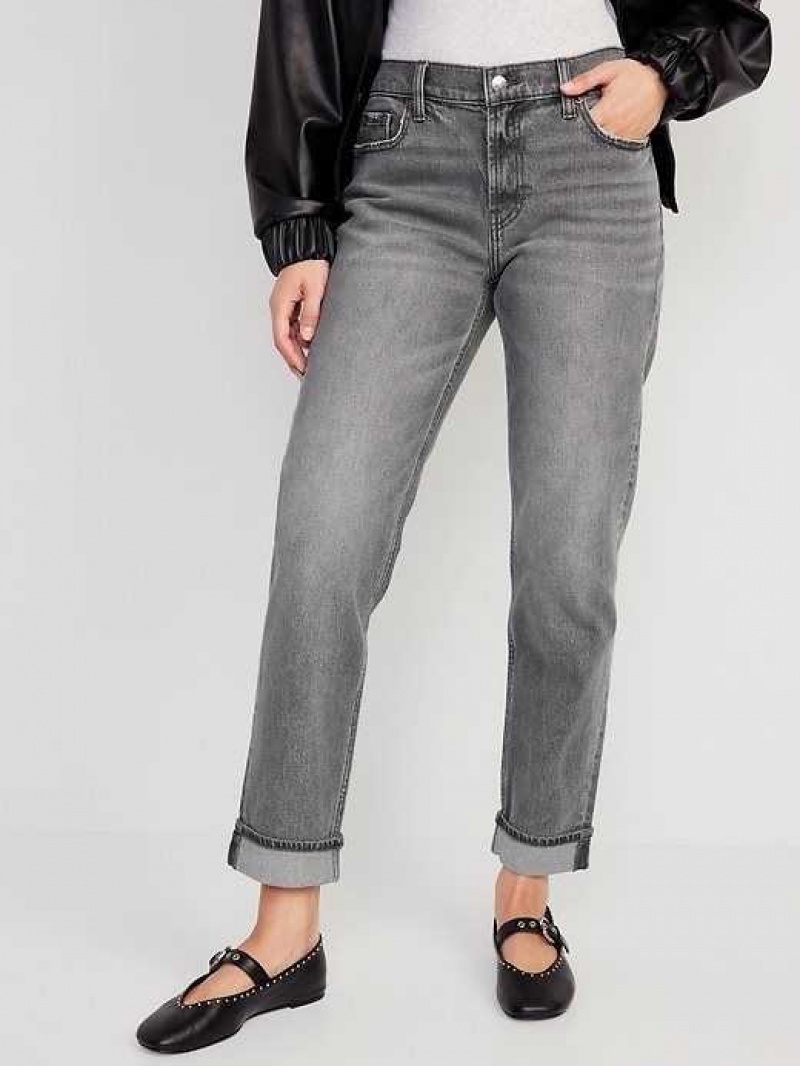 Old Navy Boyfriend Jeans Black | LEV457132