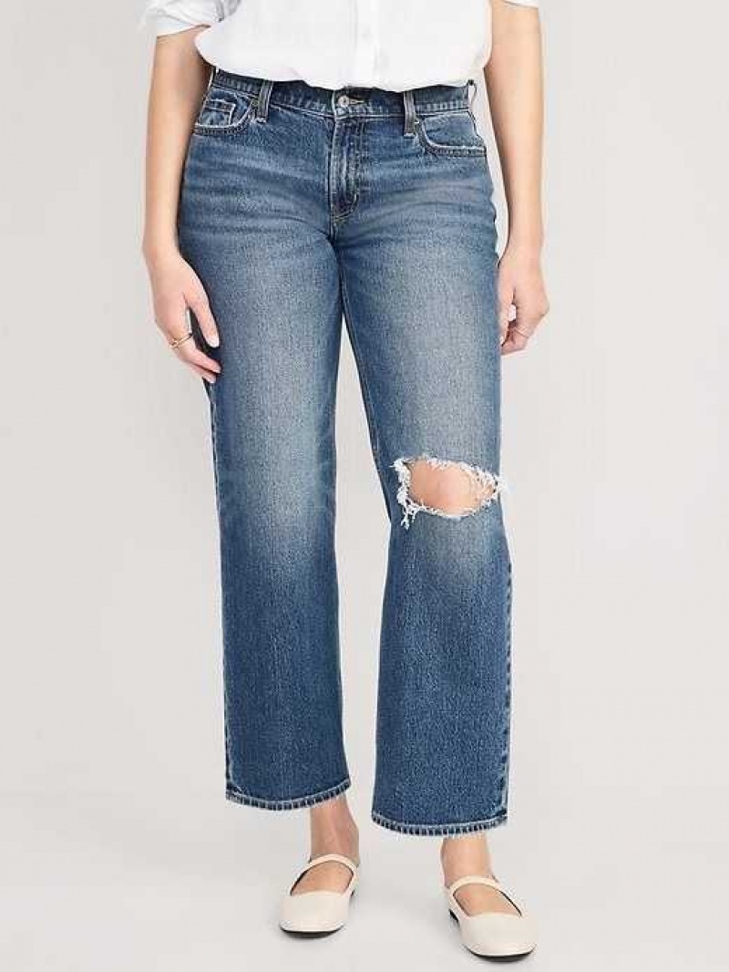 Old Navy Boyfriend Loose Ripped Jeans Medium Distressed | MUV930674