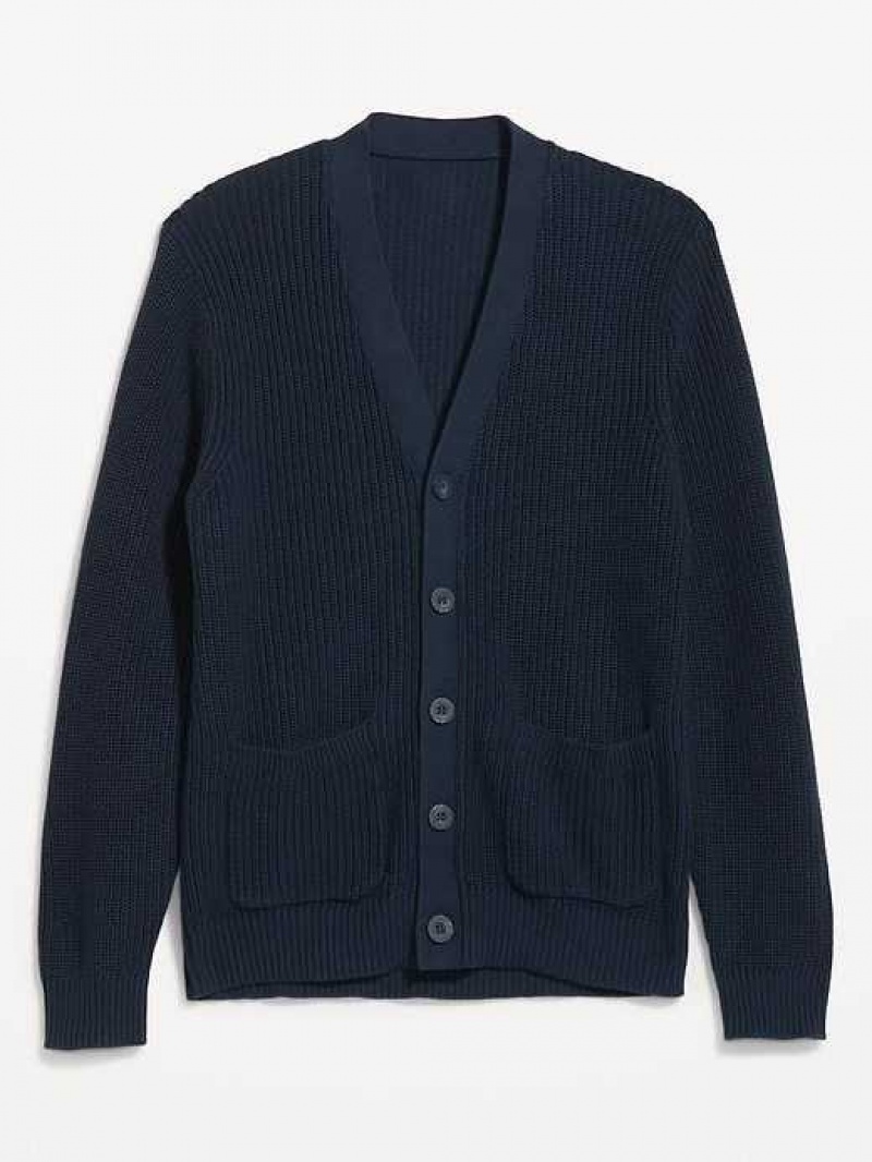 Old Navy Button-Front Cardigan Sweater Navy | UHK254817